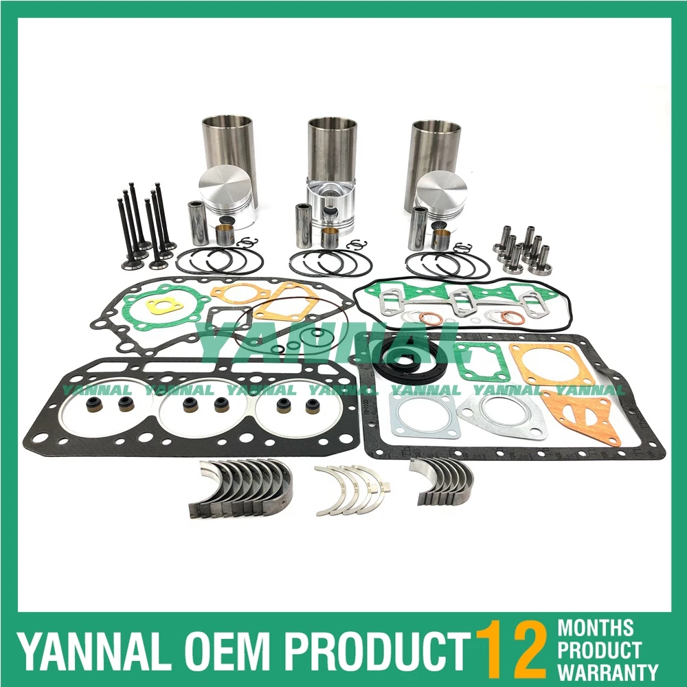 

New 3D84-1 Overhaul Kit With Piston Ring Full Gasket Kit For YANMAR Engine