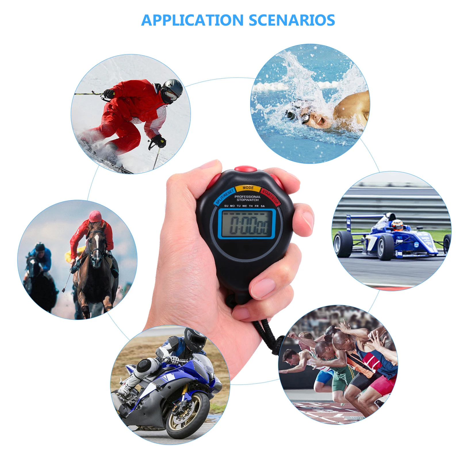 

3pcs Digital Watch Referee Sports Timer Game Stopwatch for Training Abs Fitness Lightweight Durable Practical Electronic