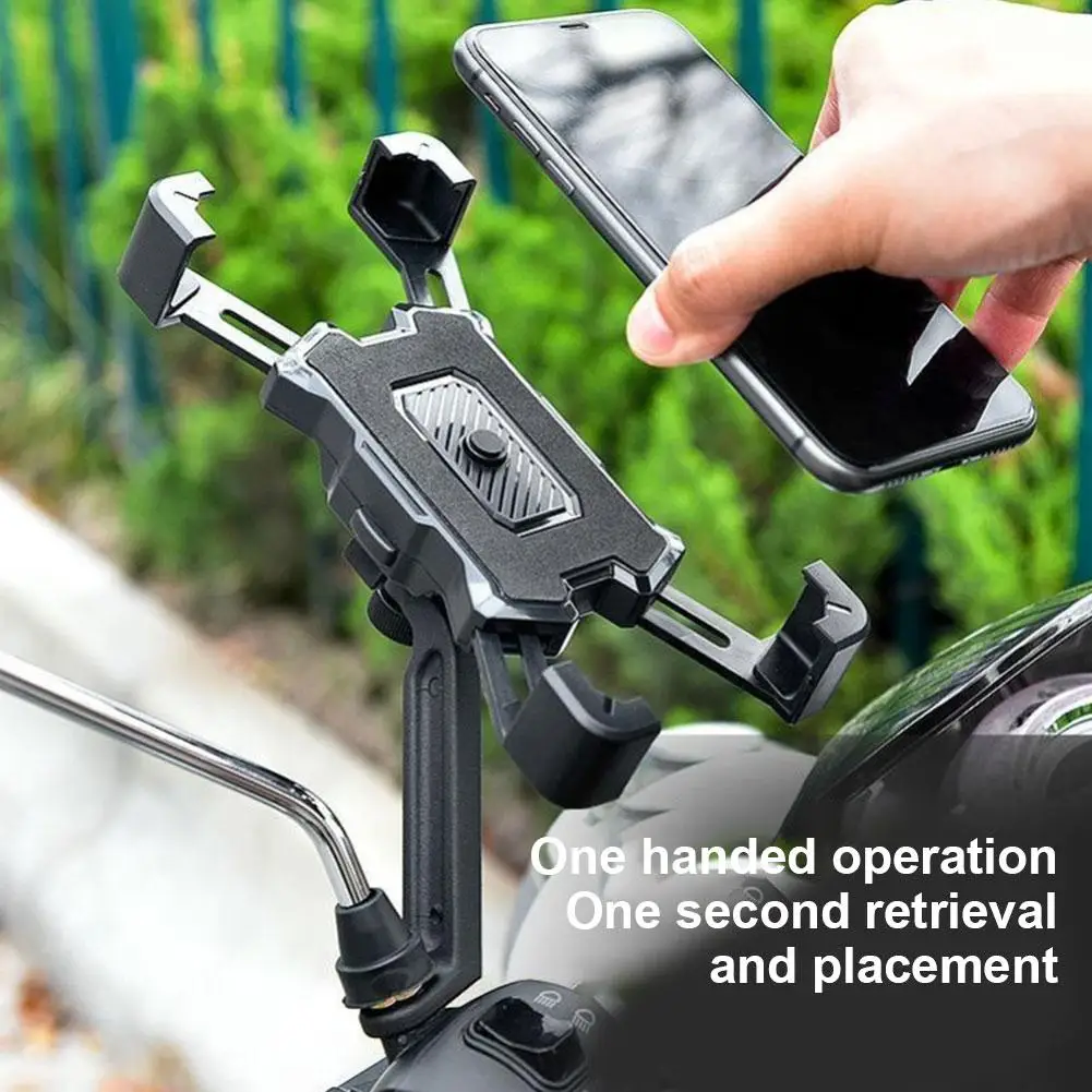 

Universal Motorcycles Rearview Mirror Phone Holder 360 Rotation Fixed Frame GPS Navigation For Motorcycle Accessories E5E9