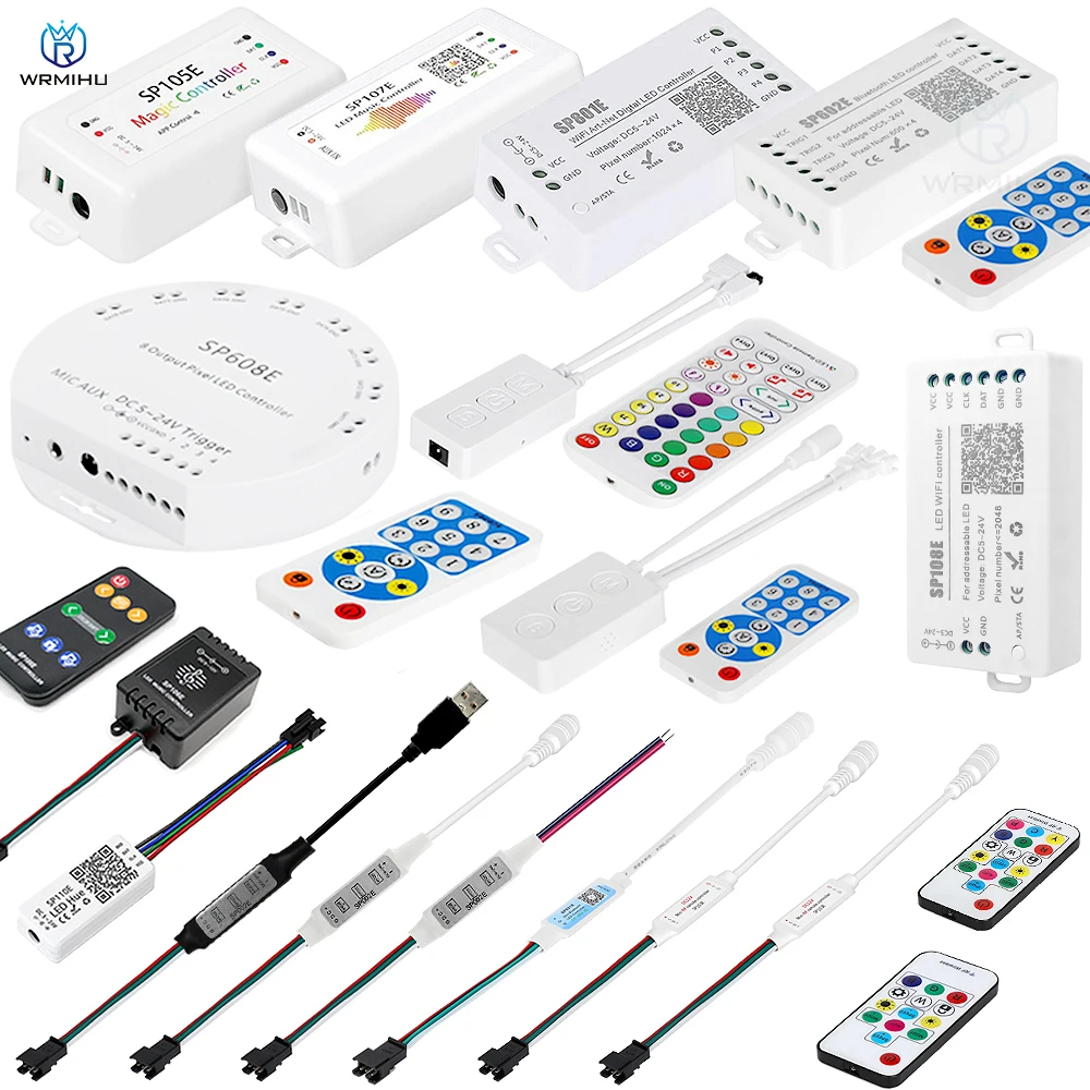Фотоконтроллер WS2812B WS2811 SK6812 с голубыми зубьями SP105E SP110E SP108E SP501E WIFI Music SP107E SP601E