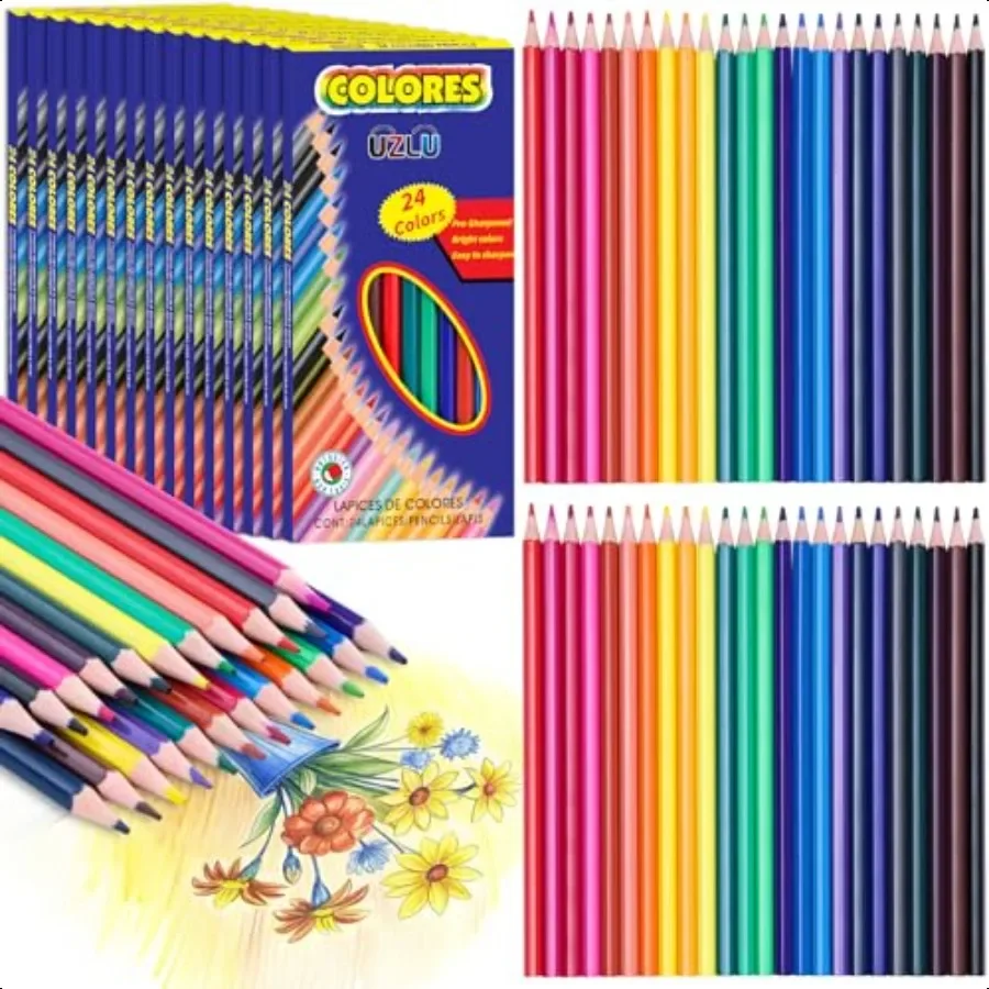 

720 Count Colored Pencils Bulk Soft Core Coloring Pencil Presharpened for Adults 24 Assorted Color Ideal Art plies for Coloring