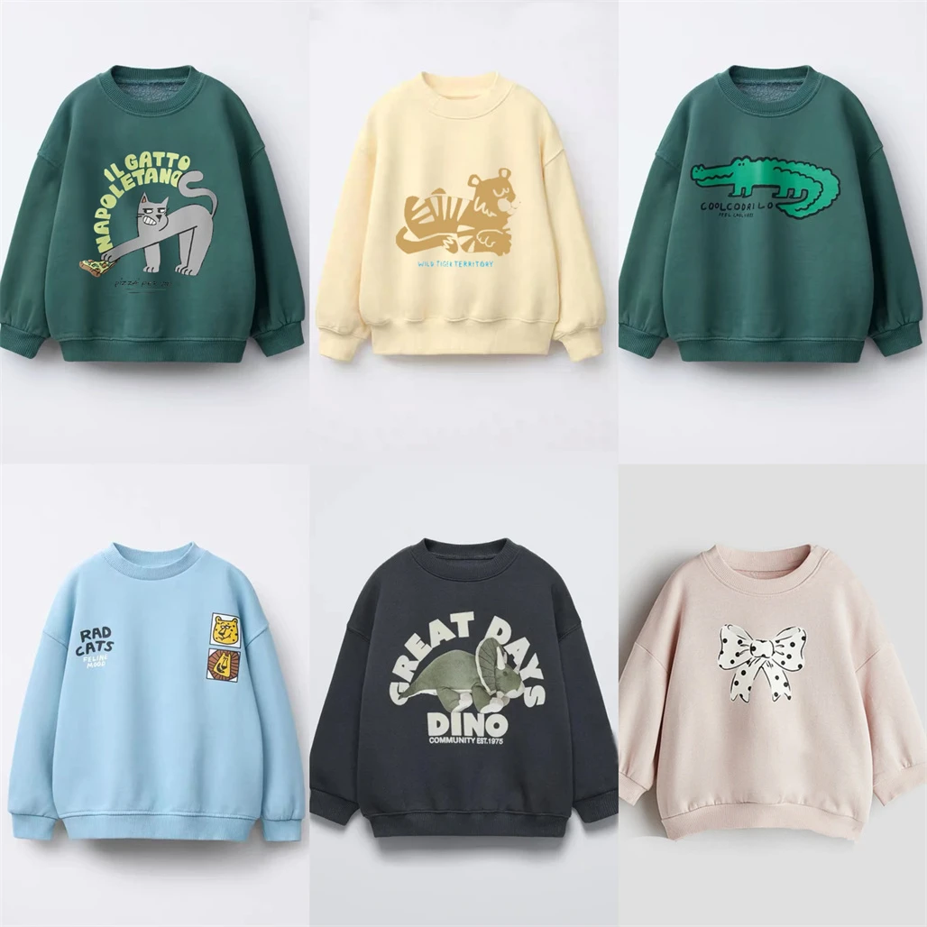 Kinder-Cartoon-Sweatshirt Neue Mode Freizeitkleidung Neue Kinder-Langarmshirts Bedruckte Kapuzenpullover Jungen Mode Frühling Herbst Kleidung