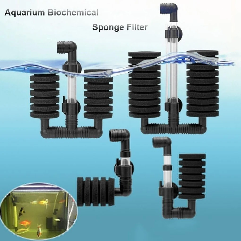 Aquarium Filter Fish Tank Air Pump Biochemical Sponge Wall Mount Filter Aquarium Filtration Tools