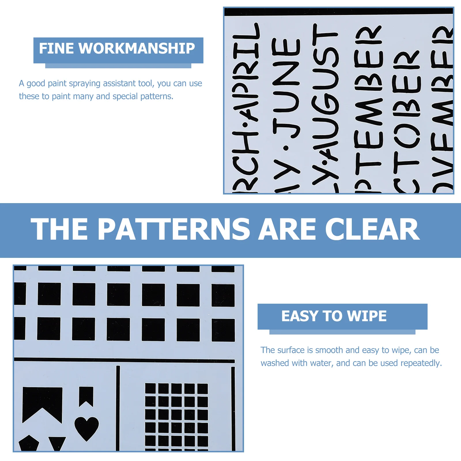 

16pcs Painting Templates Diy Stencils For Journaling Craft A5 Planner Drawing Tools Art Supplies Hollow-Out Design Pet