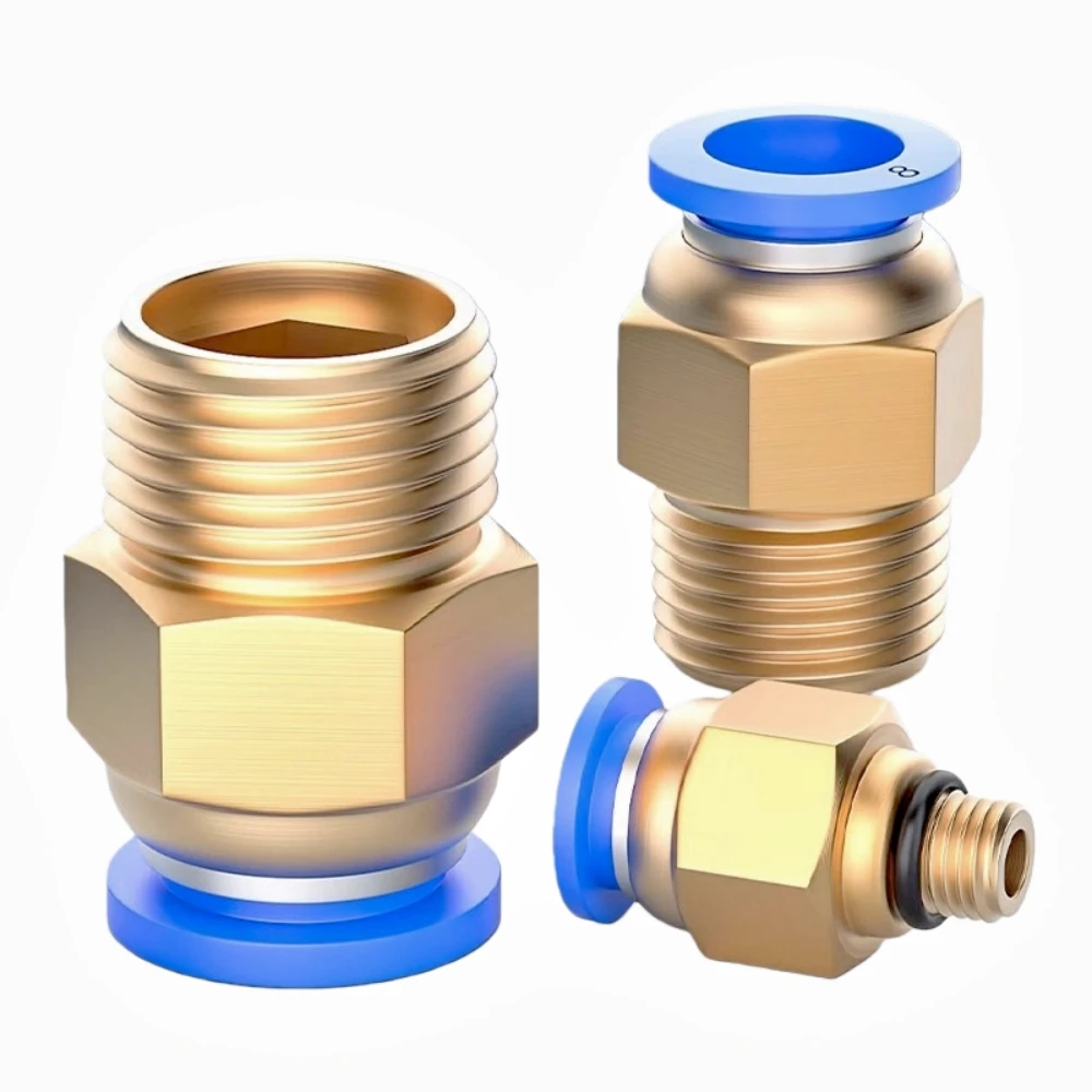 5PCS Pneumatic Fitting Air Connector PC 4/6/8/10/12mm Metric Thread M5 M6 M8 M10 M12 M14 M16 Hose Fittings Pipe Quick Connectors