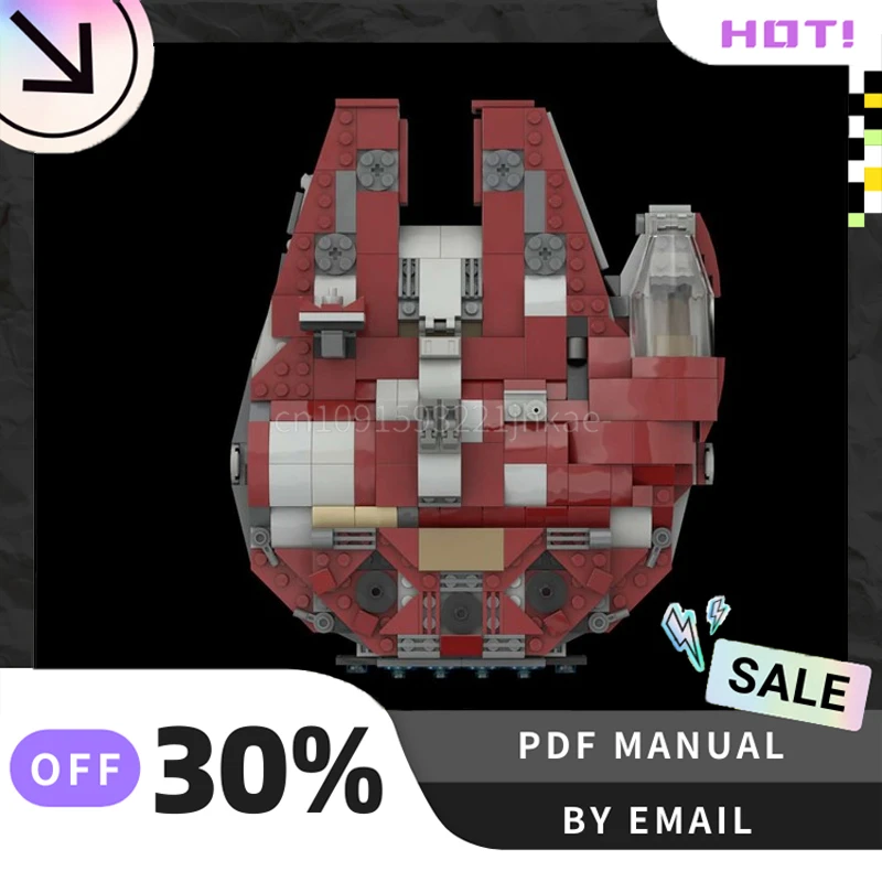 [454 ชิ้น] ที่กําหนดเอง MOC Jedi Shuttle Creative Building Blocks ชุด STEM ของเล่นเพื่อการศึกษาการก่อสร้างชุดของขวัญวันเกิด