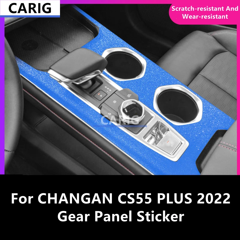 

For CHANGAN CS55 PLUS 2022 Gear Panel Sticker Modified Carbon Fiber Interior Car Protective Film Accessories Modification