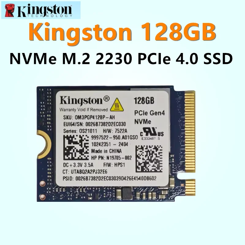 محرك الأقراص الصلبة الداخلي Kingston NV3 500GB 1TB 2TB M.2 2230 /2280 NVMe SSD&M.2 2230 128GB NVMe PCIe 4.0×4 SSD