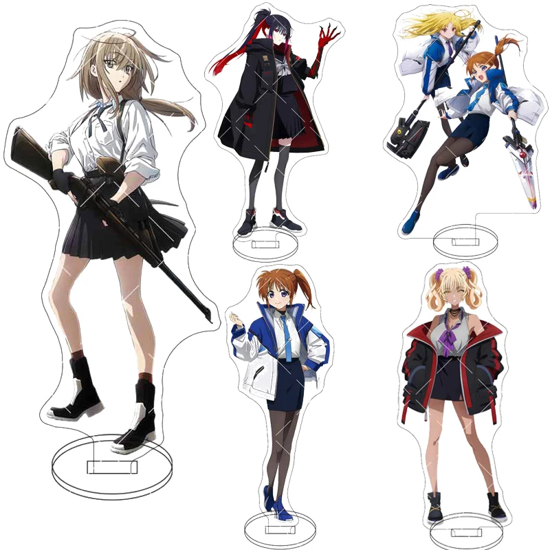 Figura de anime de 16 cm, chica mágica, Lyrical Nanoha EXCEEDS, Gun Blaze Vengeance, Takamachi Nanoha, adorno de acrílico, regalo.