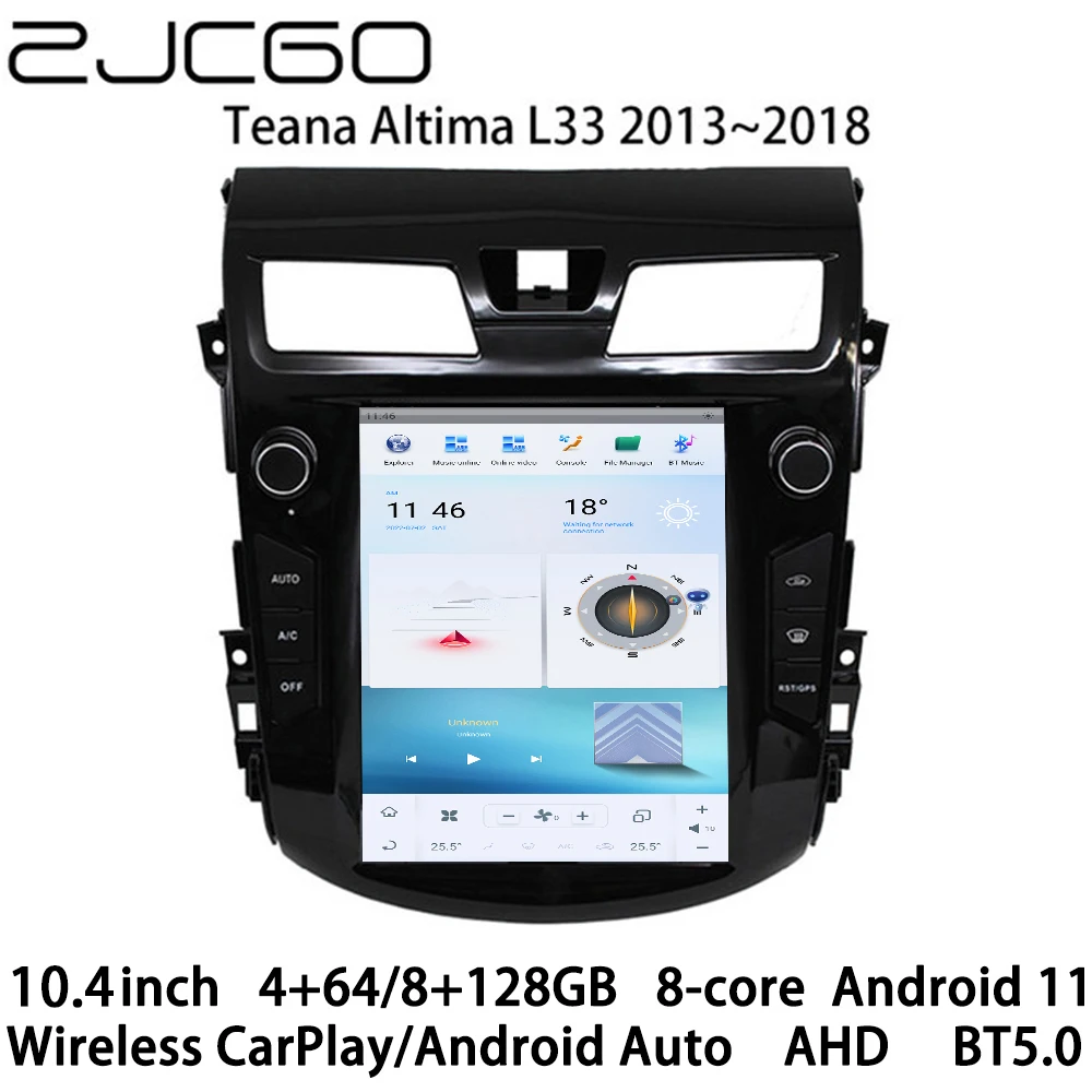 

ZJCGO Car Multimedia Player Stereo GPS Radio Navigation Android Screen for Nissan Teana Altima L33 2013 2014 2015 2016 2017 2018