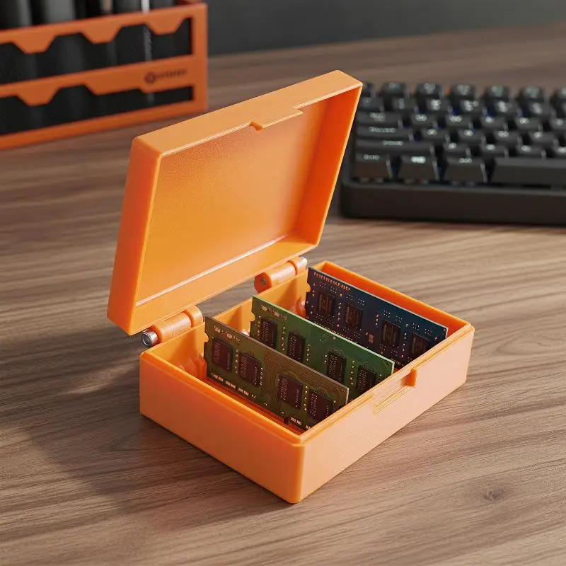 3D‑Printed Multi‑Purpose Card Storage Box Large‑Capacity Desktop Organizer For Game Cards Memory Cards Home Sorting Case