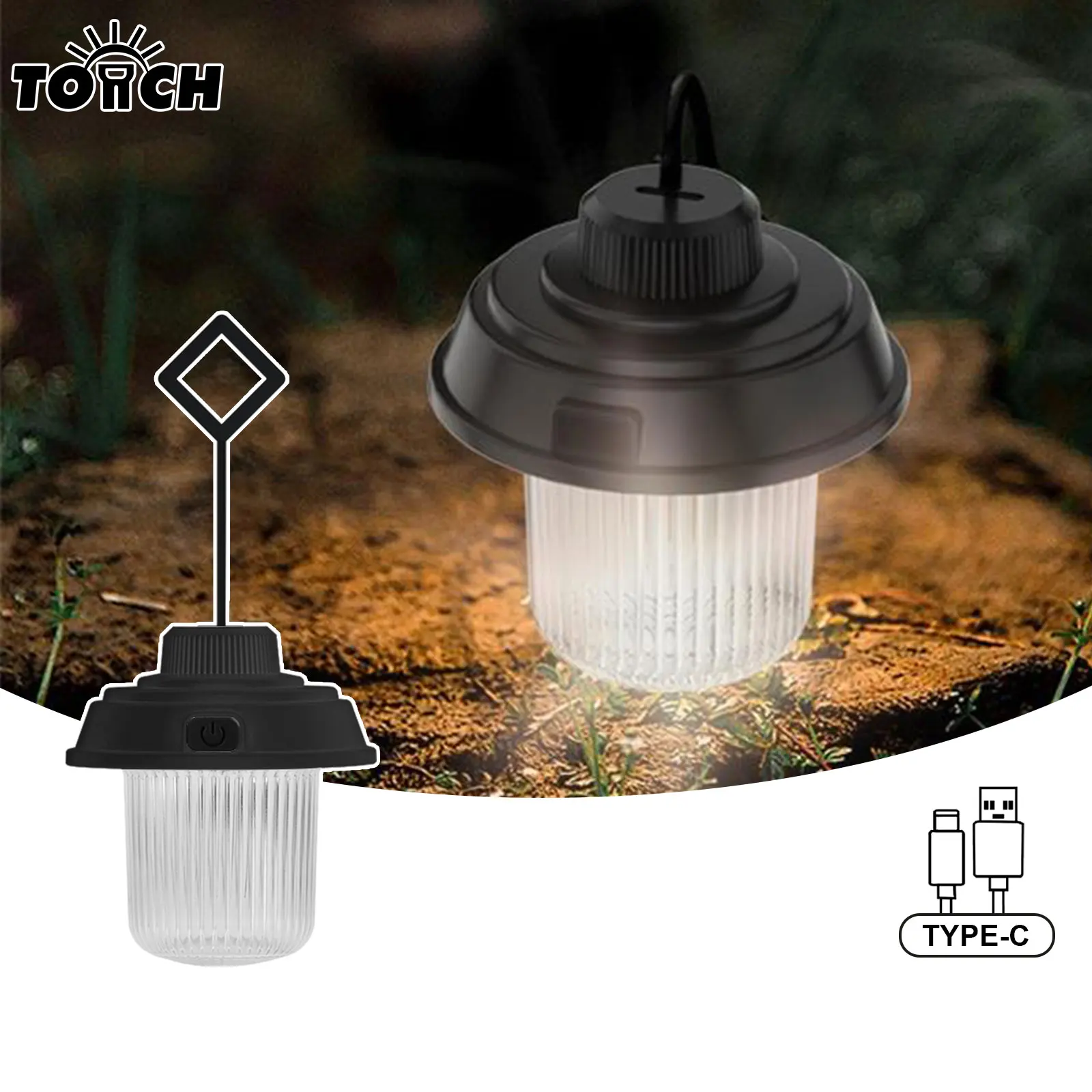 1pc Silicone Carrying Strap USB Rechargeable LED Tent Light - Perfect for Outdoor Emergencies, Camping, Hiking & Fishing!
