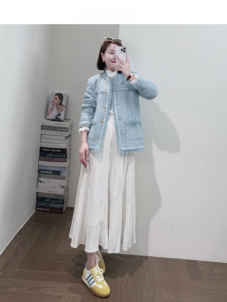 

Изысканная классическая верхняя одежда ручной работы для женщин: превосходная версия, красивый цвет, эффект похудения, высокое качество