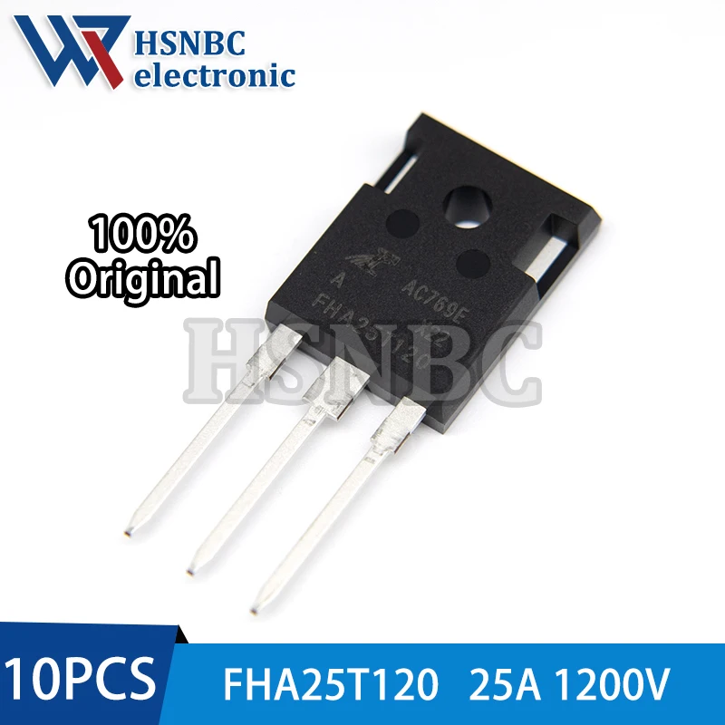 

10 шт./лот FHA25T120 25T120 FHA25T120A TO-247 25A 1200 В IGBT силовой транзистор 100% новый оригинал