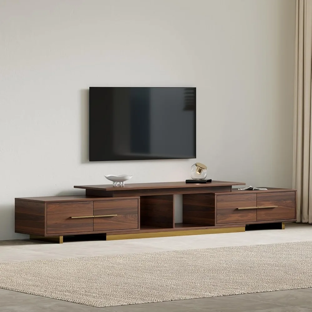 

Extendable TV Stand, Modern TV Console for up to 100 Inch TV, Adjustable Length Entertainment Center, Mid-Century Media Console