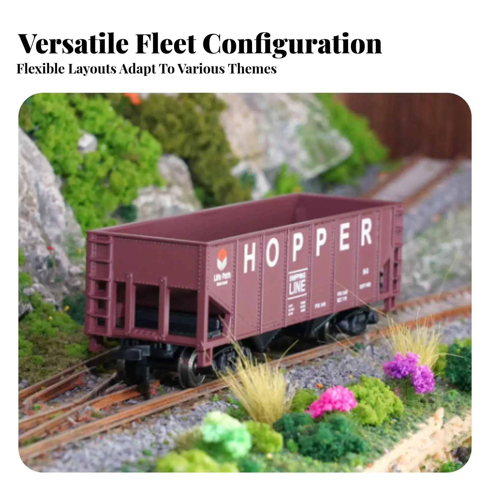1/87 Scale Miniature Crane Vehicle Vintage Gondola Railcar with Metal Wheels for HO Train Layouts