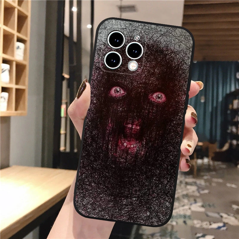 

Phone Case Carcasa Funda For iPhone 17 Pro Max Air 17 16 15 14 13 Pro Max 15 16 Pro 16E Demon Face Evil Ghost Case