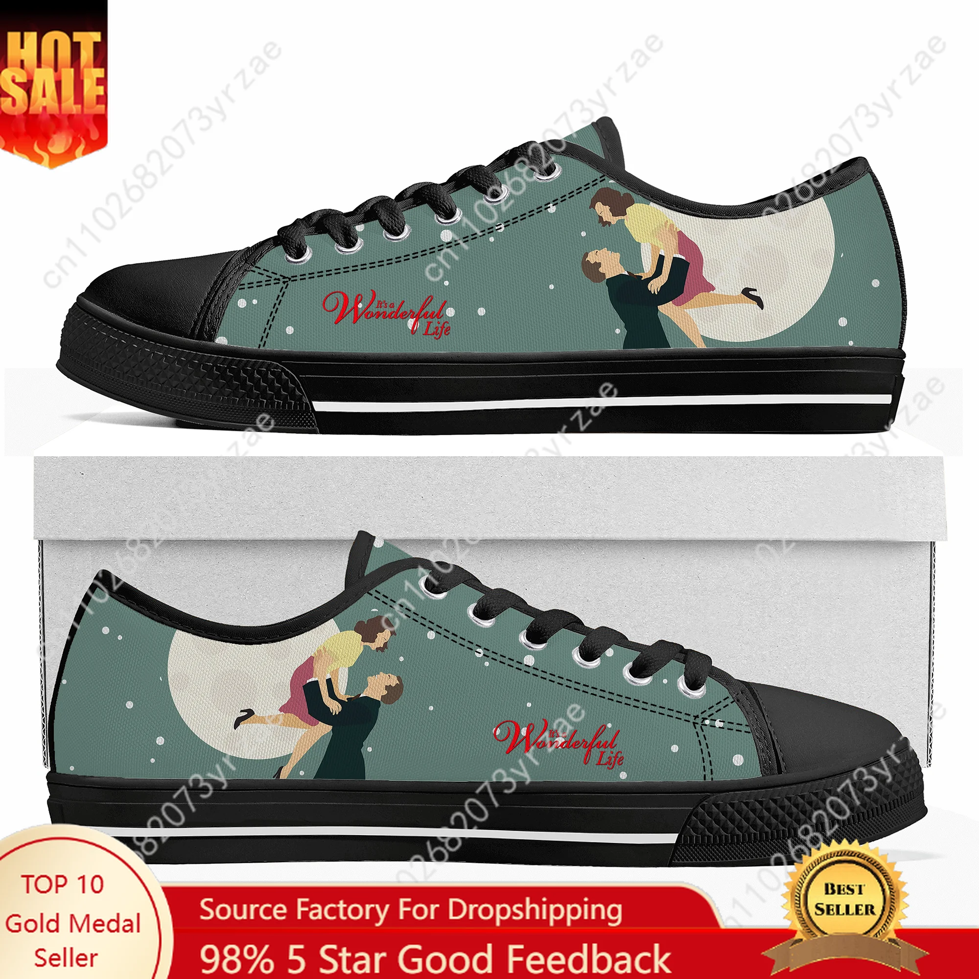 

It's A Wonderful Life Low Top High Quality Sneakers Mens Womens Teenager Canvas Sneaker Casual Patterns Shoe Custom Made Shoes