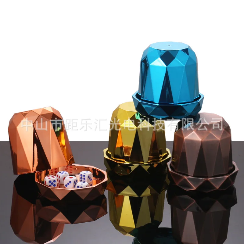 

Bar KTV creative diamond mother and child sieve cup, electroplating dice cup with base dice cup dice color cup shaker sieve comm