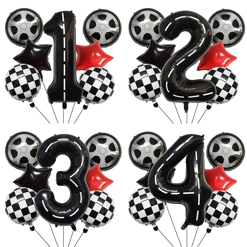 Lighting Mcqueen Decor - Set Balon Ulang Tahun Digital Balap