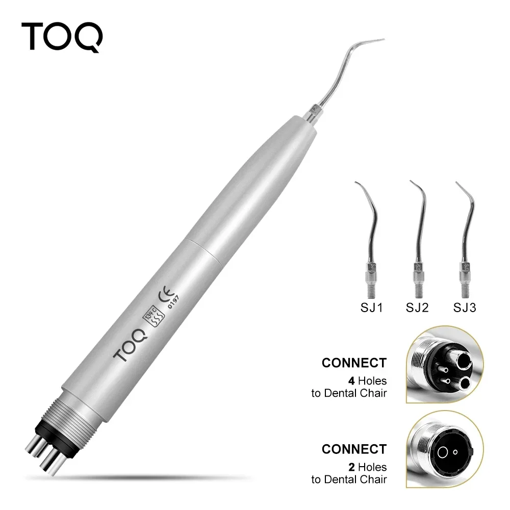 Dental Air Scaler Handpiece Activation Irrigation Perio Scaling Tip With With 3 Tips Cleaner 2/4 Holes Dentistry Whitening Tools