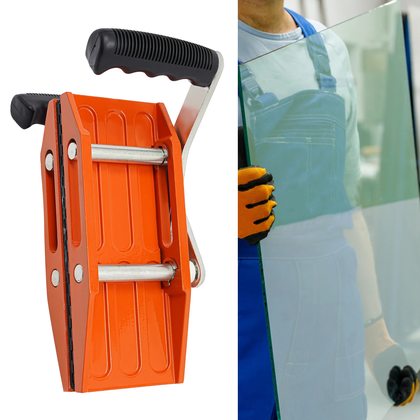 Professional Material Handling Clamp, 200KG Load Capacity for Glass/Tile/Marble, Non-Slip Rubber Grips for Smooth/Rough Surfaces