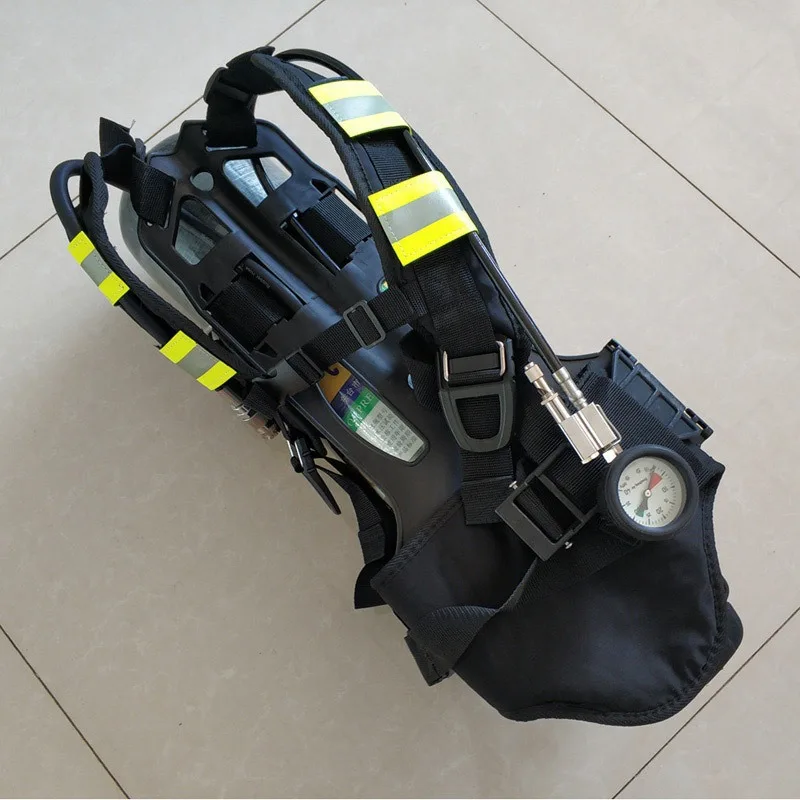 Positive pressure fire air respirator, self-contained open-circuit compression respirator, carbon fiber bottle