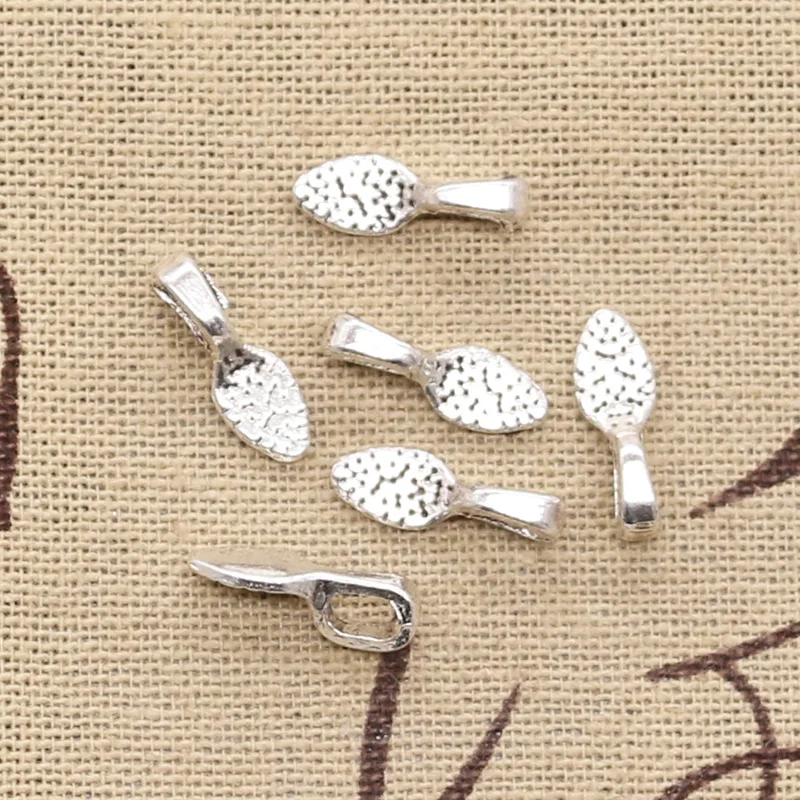 50pcs Charms Trowel Small Shovel 15x5mm Antique Silver Color Pendants Making DIY Handmade Tibetan Finding Jewelry