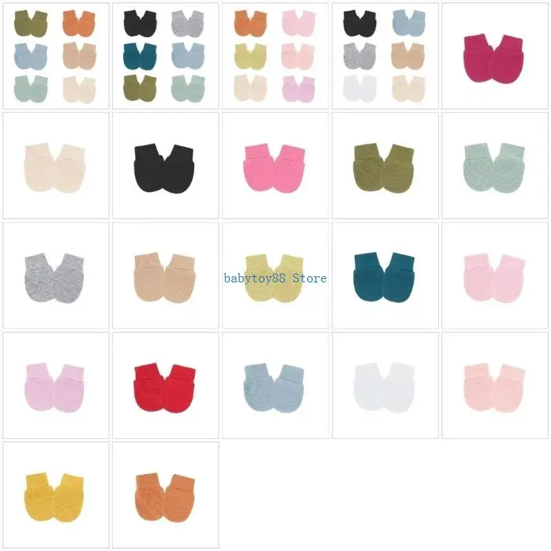 

Y4UD Elastic Wrist No Scratch Mittens Toddler Mitts for Boys Girls 0-12 Months Cotton Mittens Gloves Baby Breathable Gloves