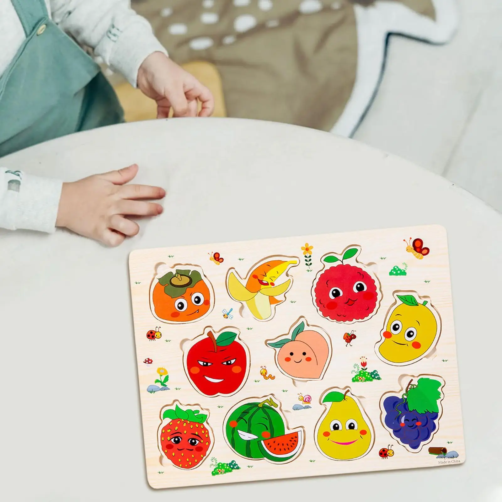 

Fruit Matching Board Educational Toy Fine Motor Skills Kids Valentines Gifts for Kids Children Boy and Girls 3 4 5 New Year Gift