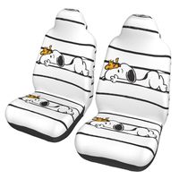 Snoopys & Woodstock Car Seat Cover High Quality Seat Covers Set Of 2 Universal Fit for Trucks Cars Sedans