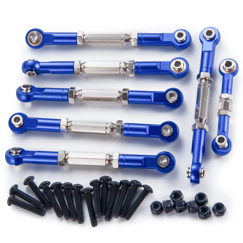 TRINOOD Metal Turnbuckles Camber Linkage sterzo Link Rod Ends regolabile per 1/10 RC Crawler Slash 2wd stamede Hoss Rustler