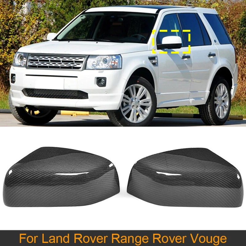 Carbon Fiber Car Rearview Mirror Covers Shell For Land Rover Range Rover Vouge Sport SUV 4D 10-12 Freelander2 10-14 Side Covers