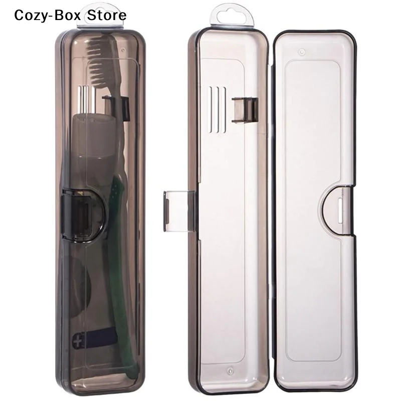 [ZY]Toothbrush Box Transparent Organizer Case Travel Portable Toothbrush Holder Plastic Toothpaste Box Storage Container[ZY] - view 2