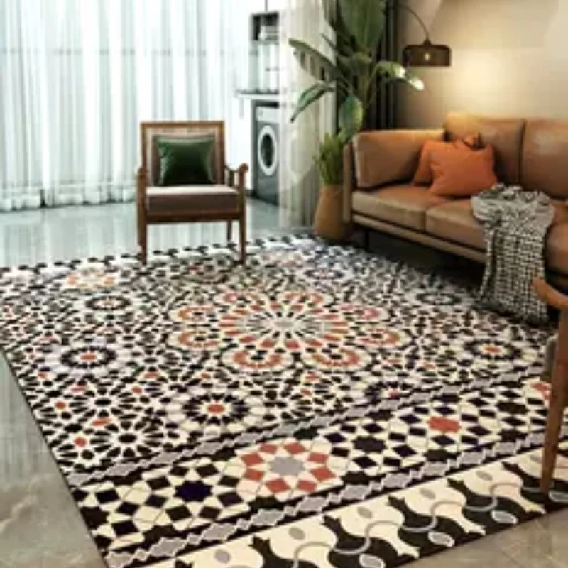 

European living room carpet couch bed side blanket jacquard blended indoor stain resistance non-slip can be scrubbed simple