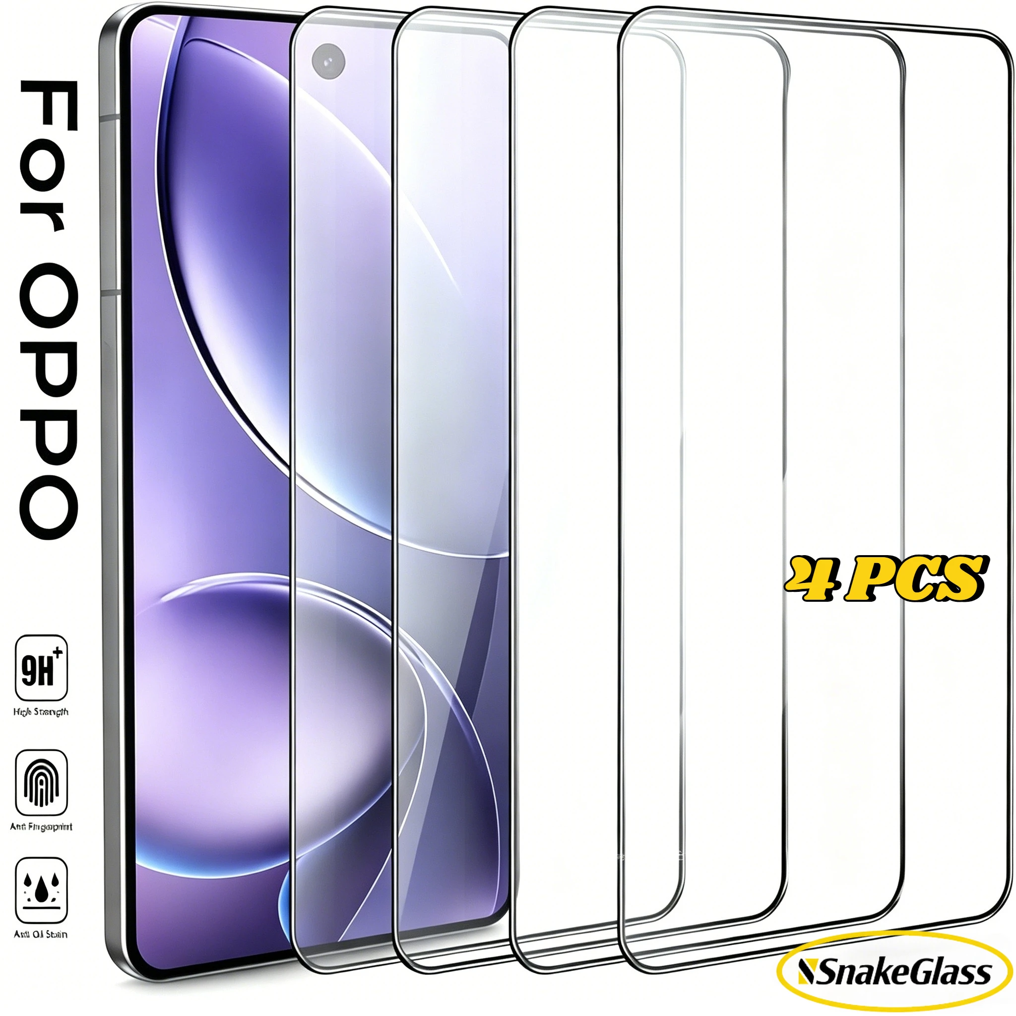 4Pcs Tempered Glass Film for OPPO A6X A6 Pro A9 2020 A5 2020 A12 A31 A91 A94 A3 5G Screen Protectors Anti Scratch Smooth HD Film