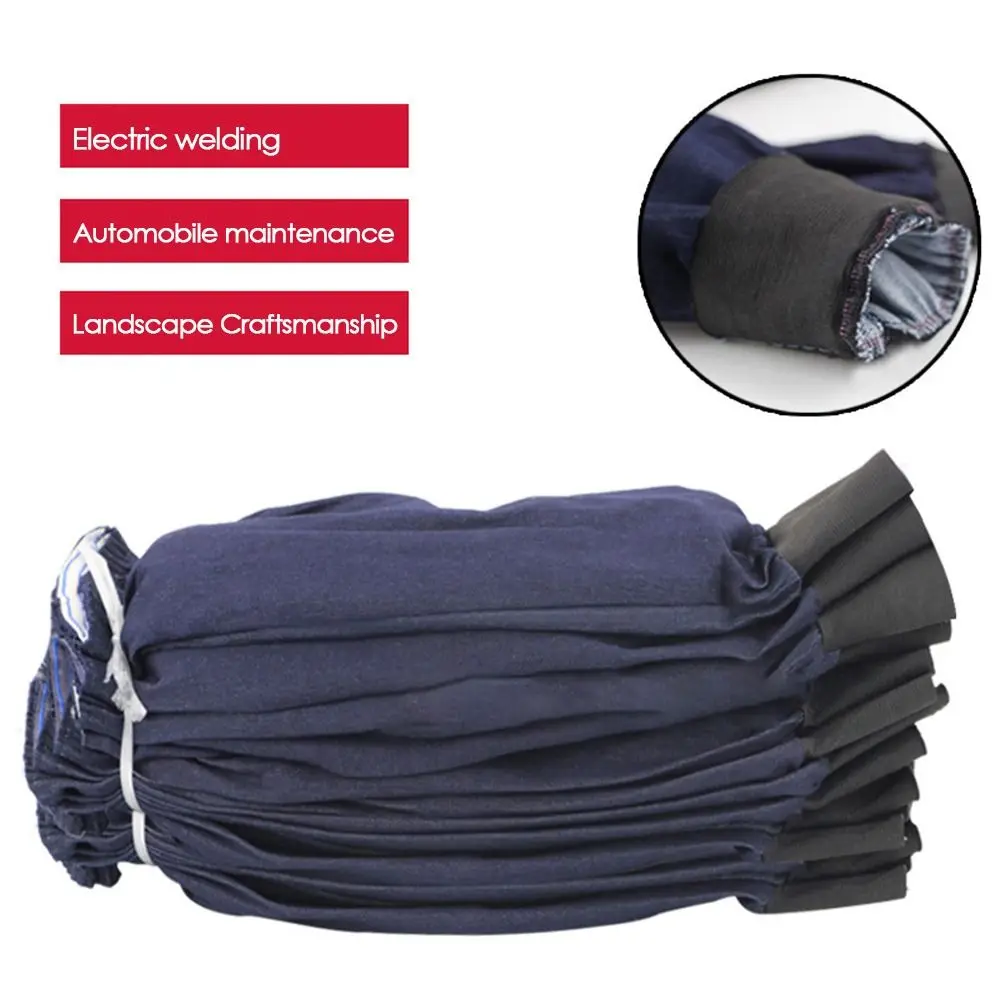 Thickened Arm Protective Sleeves Heat Protection Anti-scalding Denim Oversleeve Cut Resistant Welding Work Sleeves