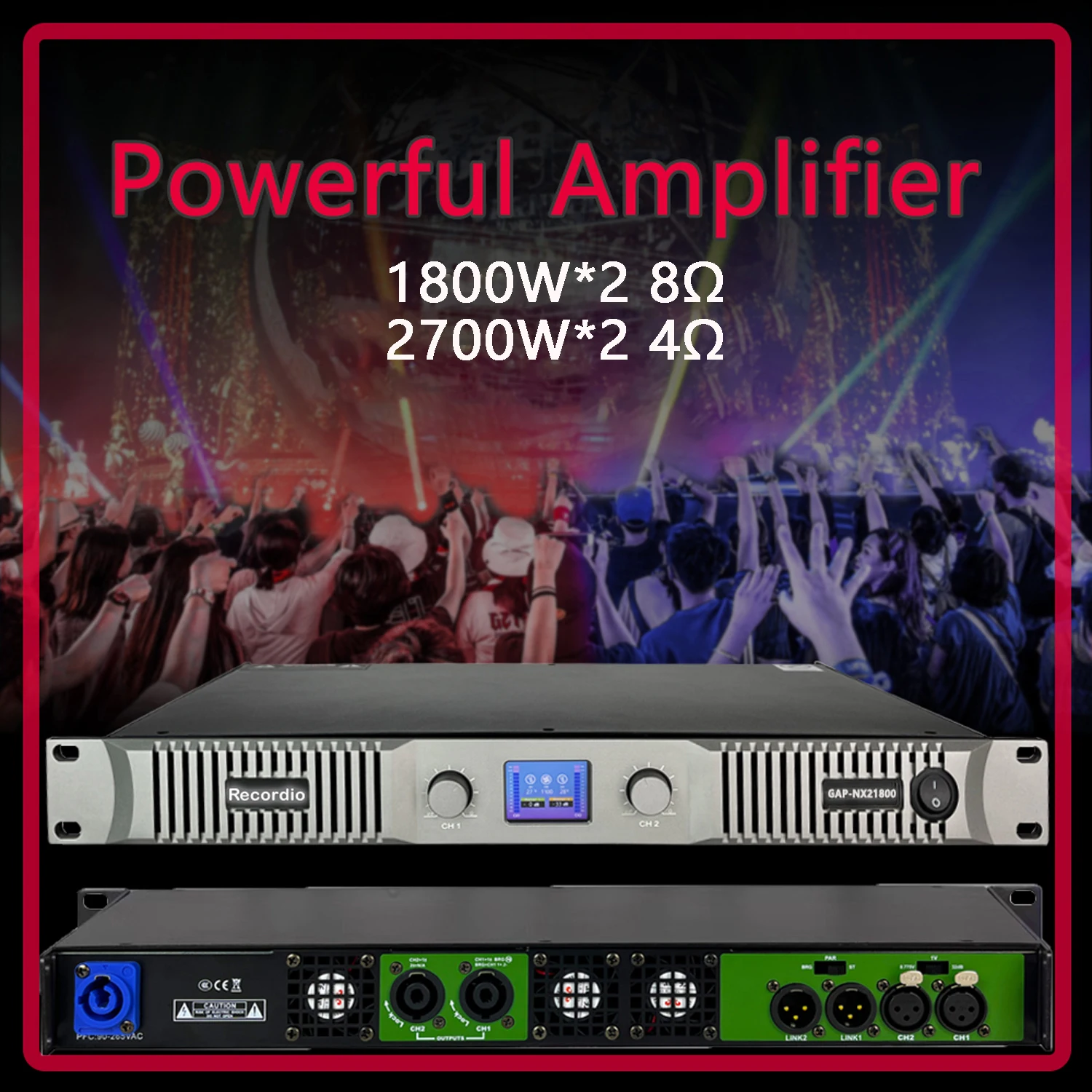 GAP-NX21800 Power Amplifier Professional 1800W*2 For High-End Entertainment