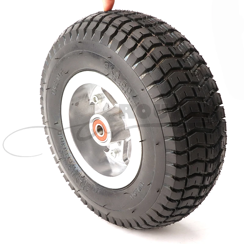 High Quality 9 Inch Wheel 9x3.50-4 Tires Tyre Inner Tube And Rim Combo For Gas Scooter Skateboard Pocket Bike Electric Tricycle