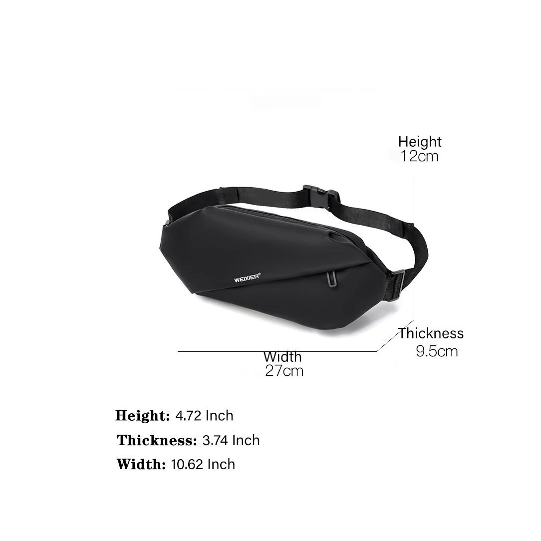 WEIXIER Men Simple Casual Crossbody Bag Canvas Versatile Shoulder Bag Women Outdoor Sports Waterproof Sports Cycling Chest Bags