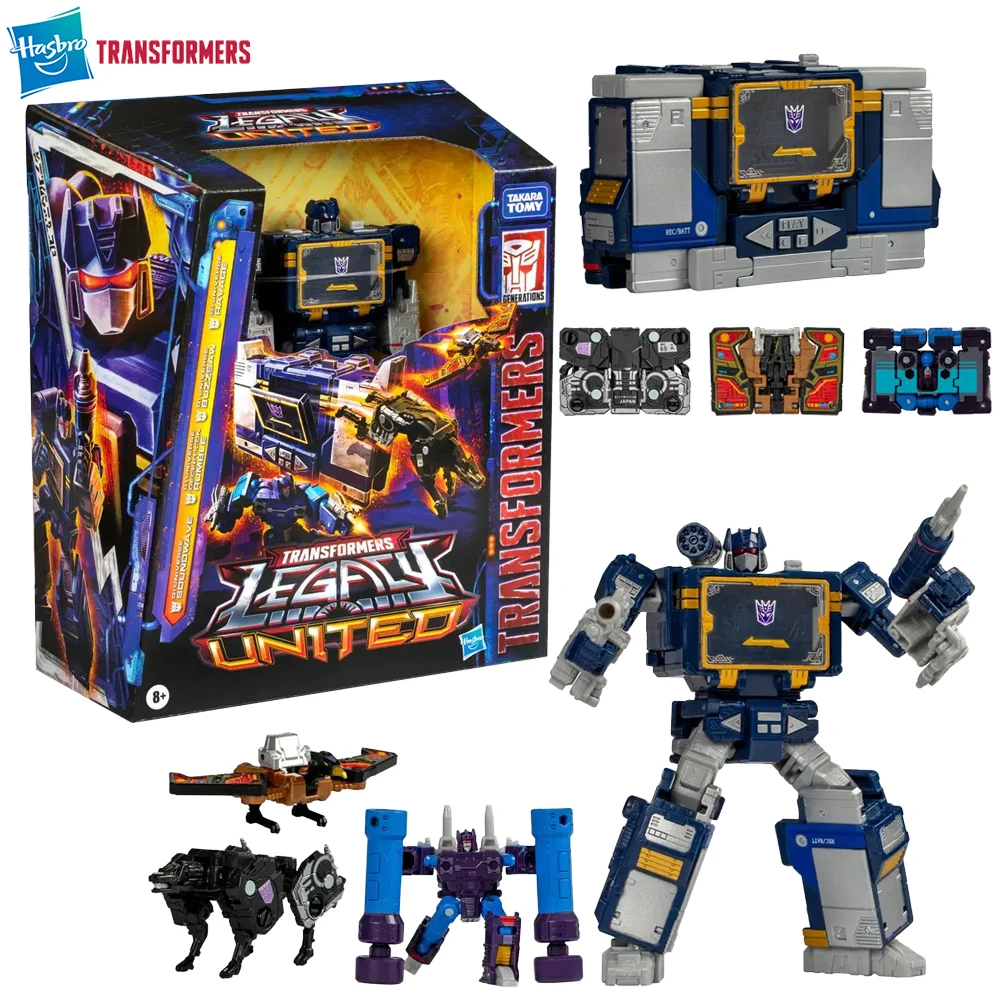 

[In-Stock] Hasbro Transformers Legacy United Soundwave with Buzzsaw, Ravage, and Rumbler 18cm Leader Class Model Figure Toys