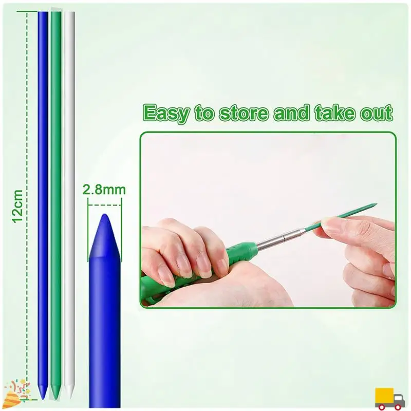 24PCS 2.8 Mm Woodworking Pencil Refills  Construction Pencil Refills For Deep Hole Mechanical Pencil Marker