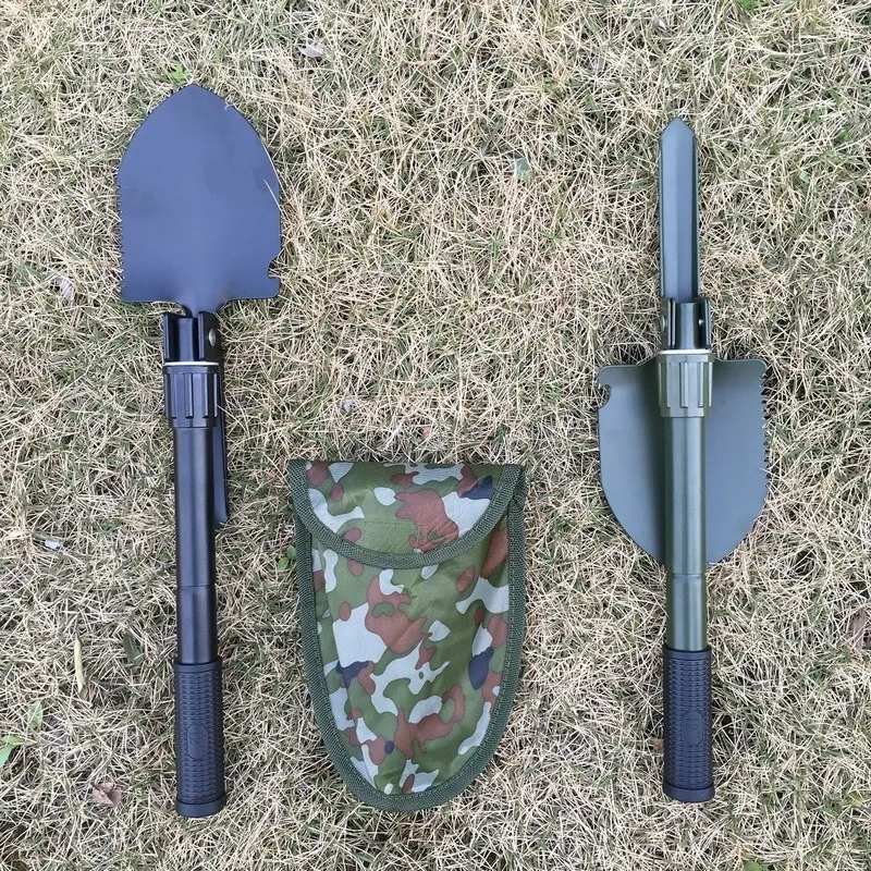 Multifunction Camping Shovel Survival Folding Shovels Military Tactical Shovel Hiking Outdoor Garden Hoe Digging Tool Kit