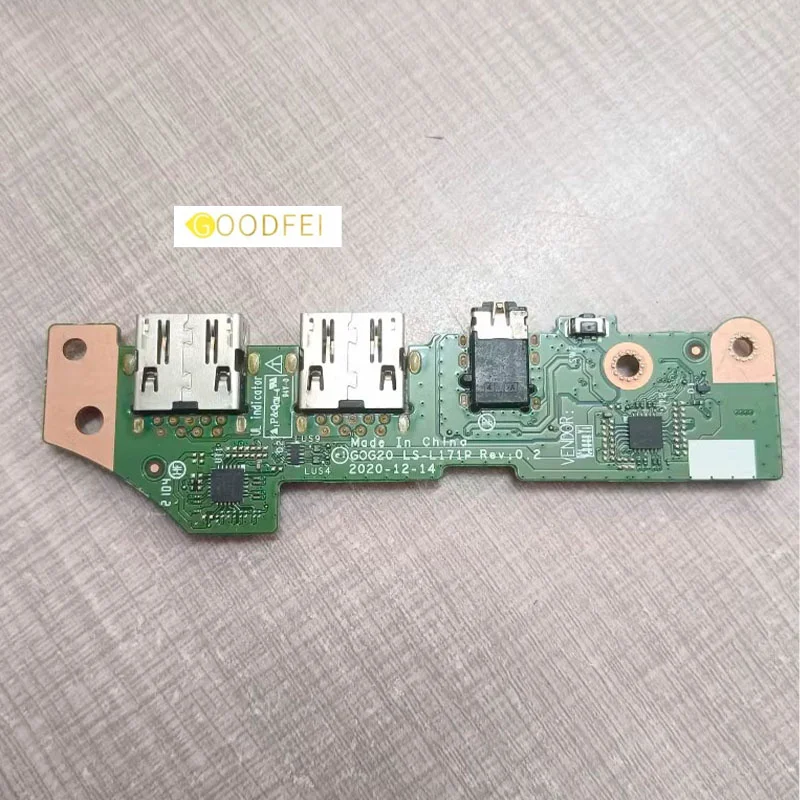 lenovo original usb audio port board switch laptop acessorios botao ls l171p 5c50s25225 315ihu6 3 15ach6 laptop 01