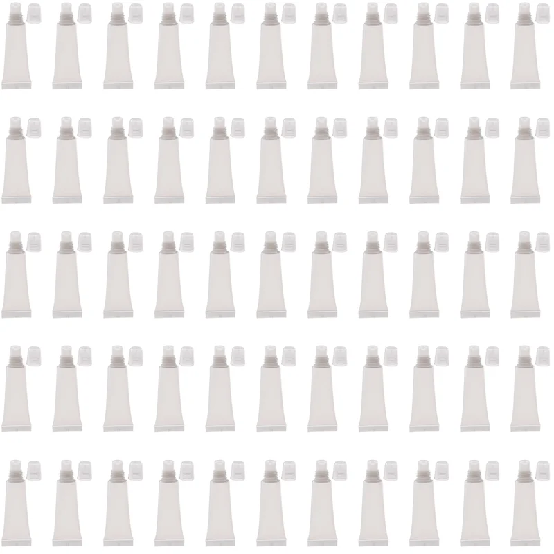 

B25B 50 Pack 10Ml Lip Gloss Tubes Empty Lotion Refill Tubes Soft Squeeze Tubes For DIY Travel Distribution Bottle