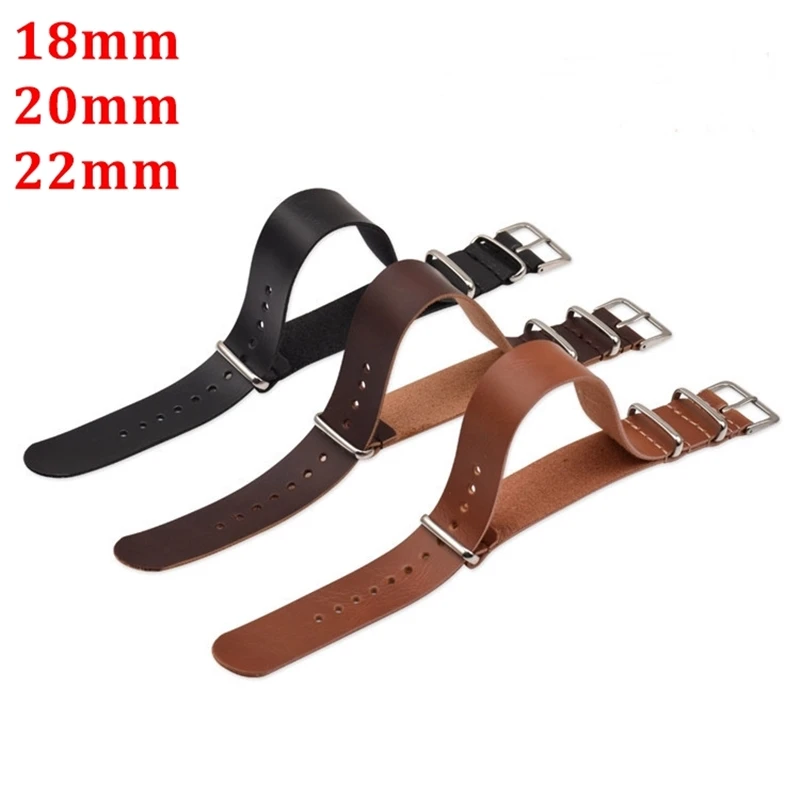 18mm 20mm 22mm Black Brown PU Leather Watchband Soft Watch Strap Whole Bracelet Man Women Band Adjustment Replacement Accessorie