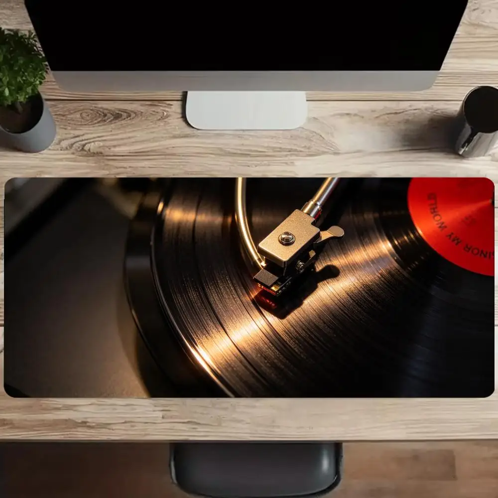 Vinyl Record Mousepad Desk Mats Laptop Accessories Desk Gadgets Gaming Office Mouse Mat Playmat Keyboard Gamer Setup Decoration