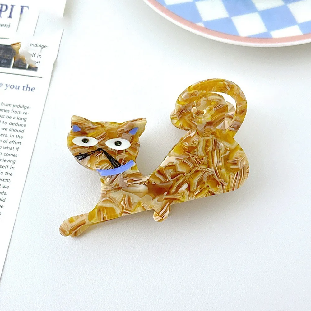 

Cute Acetic Acid Acetate Cat Hair Claw Cartoon Hairpin Animal Hair Clip Headdress Hair Accessories Shark Clip Female