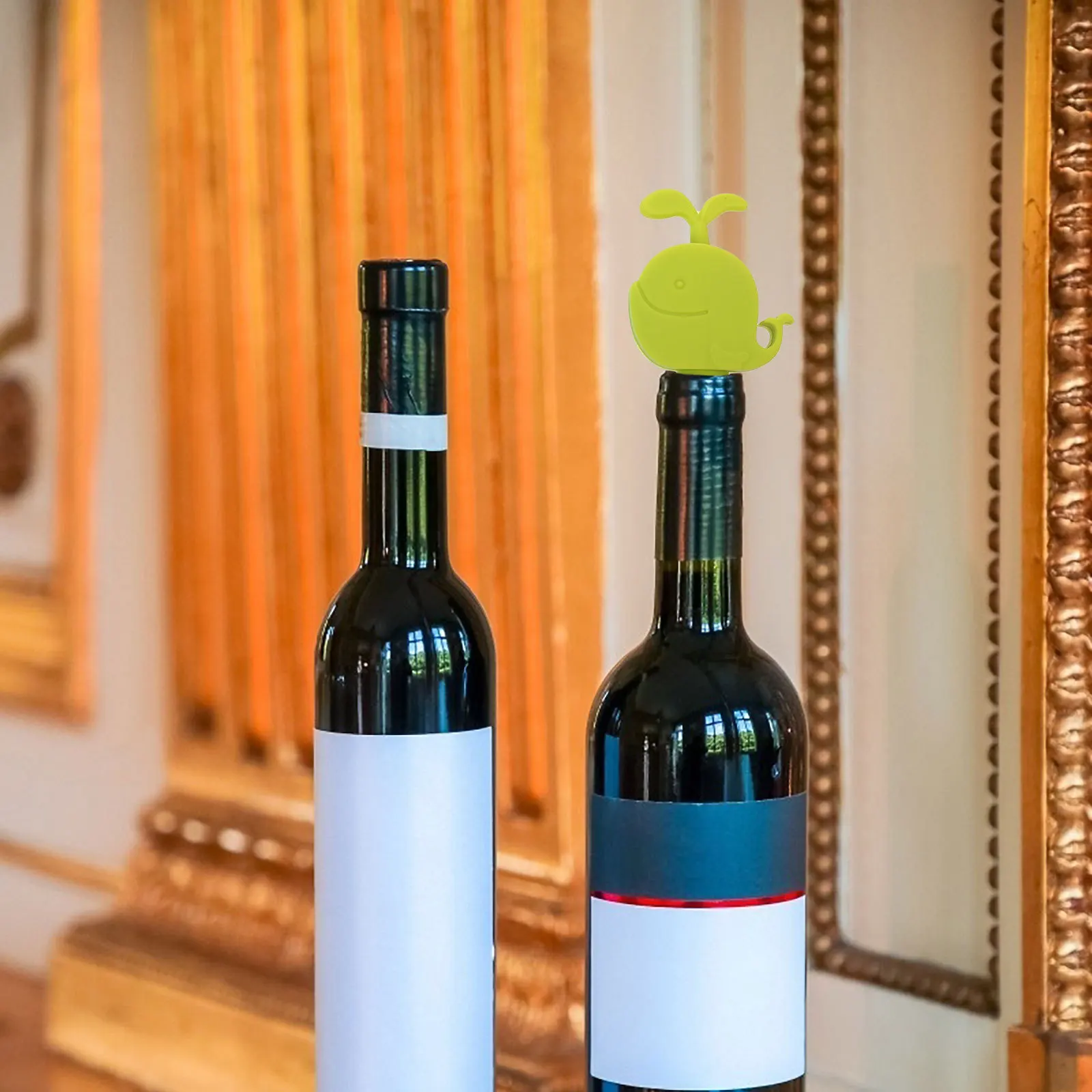 

3Pcs Whale Dolphin Design Silicone Wine Bottle Stopper Red Wine Seal Plug Airtight Anti-Oxidation Preserve Bottle Plug