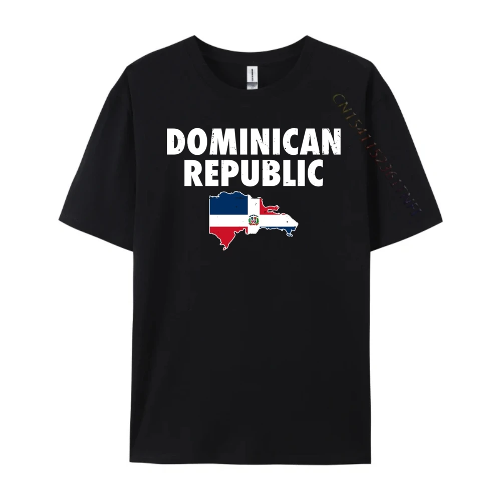 Dominican Republic Vintage Map Flag Proud Dominican Luxury T Shirt Men High Quality Camisetas De Hombre